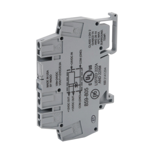 DC To DC Converter, 10-30 VDC Input, 12 VDC Output, 0.5A, 6W, Plastic Housing