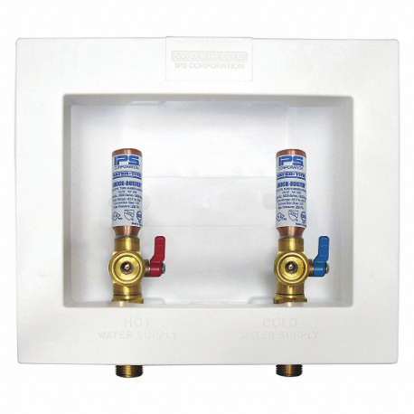 Outlet Box, 1/4 Inch Turn, No Drain, 8.25 Inch Box Width, 6.13 Inch Box Height