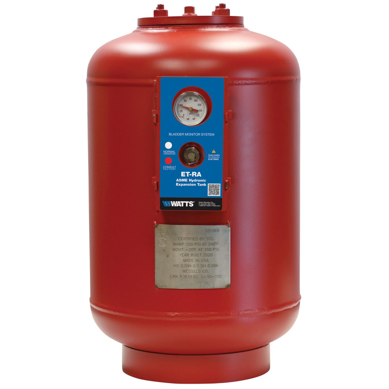 WATTS ET-RA-35 Non Potable Expansion Tank, 12 Inch Dia., 3/4 Inch Inlet, 10 Gallon Capacity | BP3WRF 0212011
