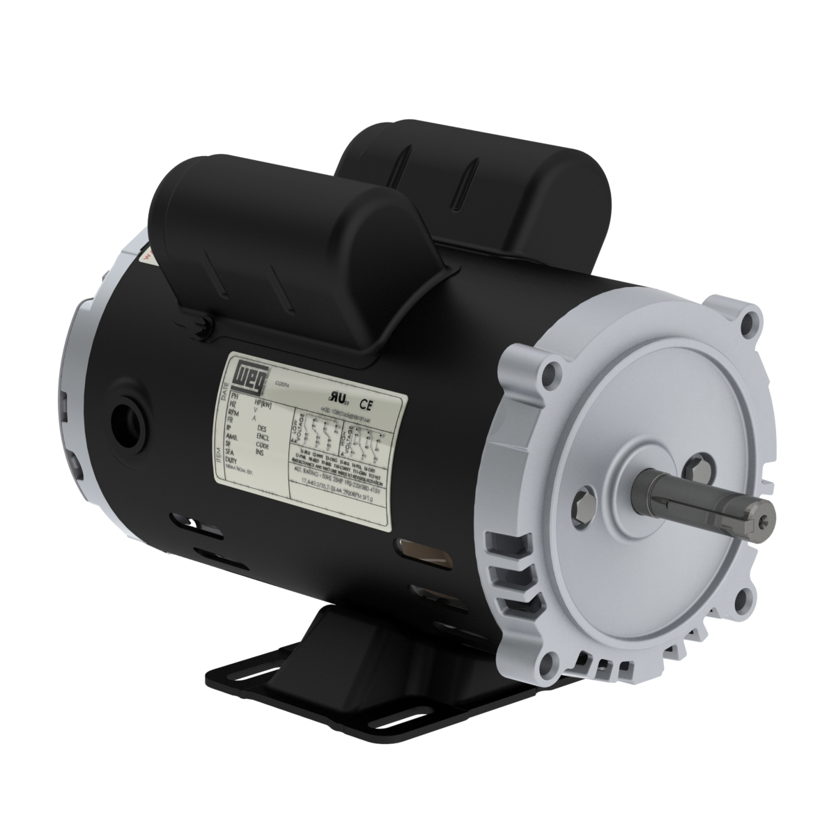 WEG .5018OT1BW56C-S Electric Motor, 1/2Hp, 60Hz, 1800 Rpm | BB8WAJ