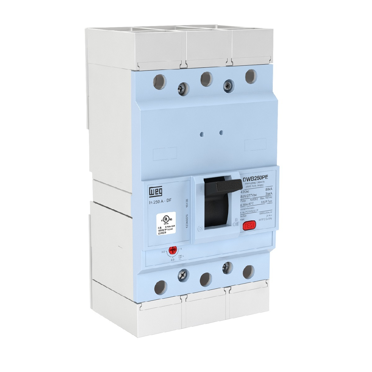 WEG DWB250JH250-3DF Molded Case Circuit Breaker, 250A | BB6RCH