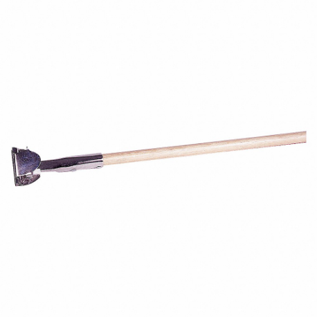 Manico per scopa, connessione a morsetto, legno, manico da 60 pollici Lg, grigio