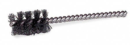 Cepillo eléctrico de tubo en espiral simple, vástago simple, cepillo de 1 pulgada, 3 1/2 pulgada de longitud