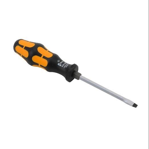 Slotted Chisel Screwdriver, 5.5mm, 103mm Blade Length, Extra-Durable Black Point Tip