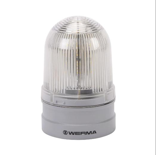 Baliza de Señal Industrial LED, 85mm, Transparente/Blanco, Giratoria, IP66, Montaje Modular