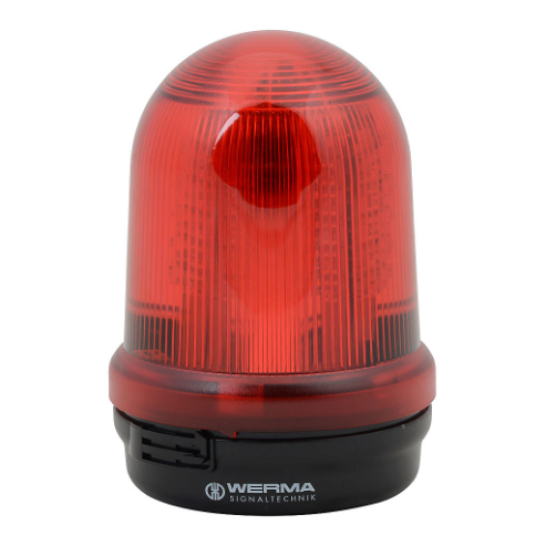 WERMA 82912055 Industrial Signal Beacon, 98mm, Red, Double Flash, Base Mount, 24 VDC | CV6MQE