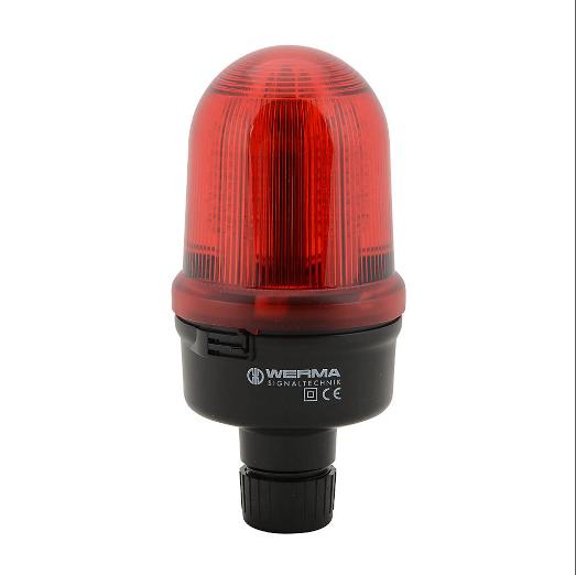 Industrial Signal Beacon, 98mm, Red, Double Flash, Tube Mount, 24 VDC