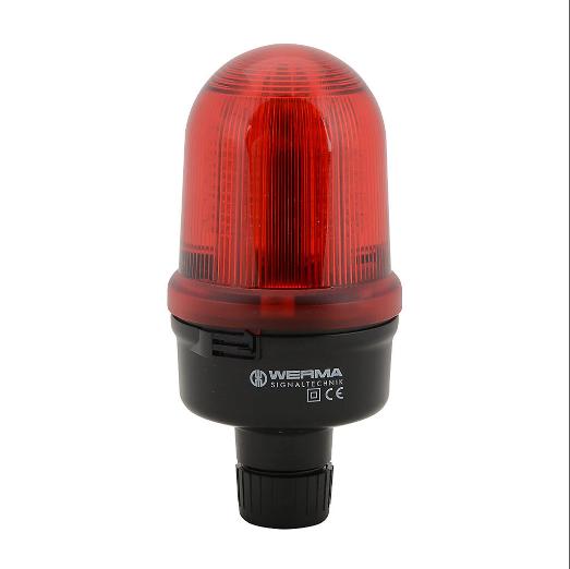 Faro di segnalazione industriale, 98 mm, rosso, doppio flash, montaggio su tubo, 115-230 V CA