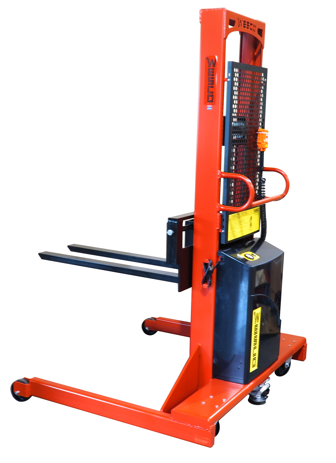 WESCO 261046 Fixed Base Fork Powered Stacker, 36 Inch O.D, 104 Inch Height | AG7JJR PSFL-86-30-30S-2K