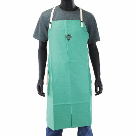 HOLDINGS, INC. FR 焊接圍裙，36 英吋長，綠色，棉緞，9 盎司織物重量
