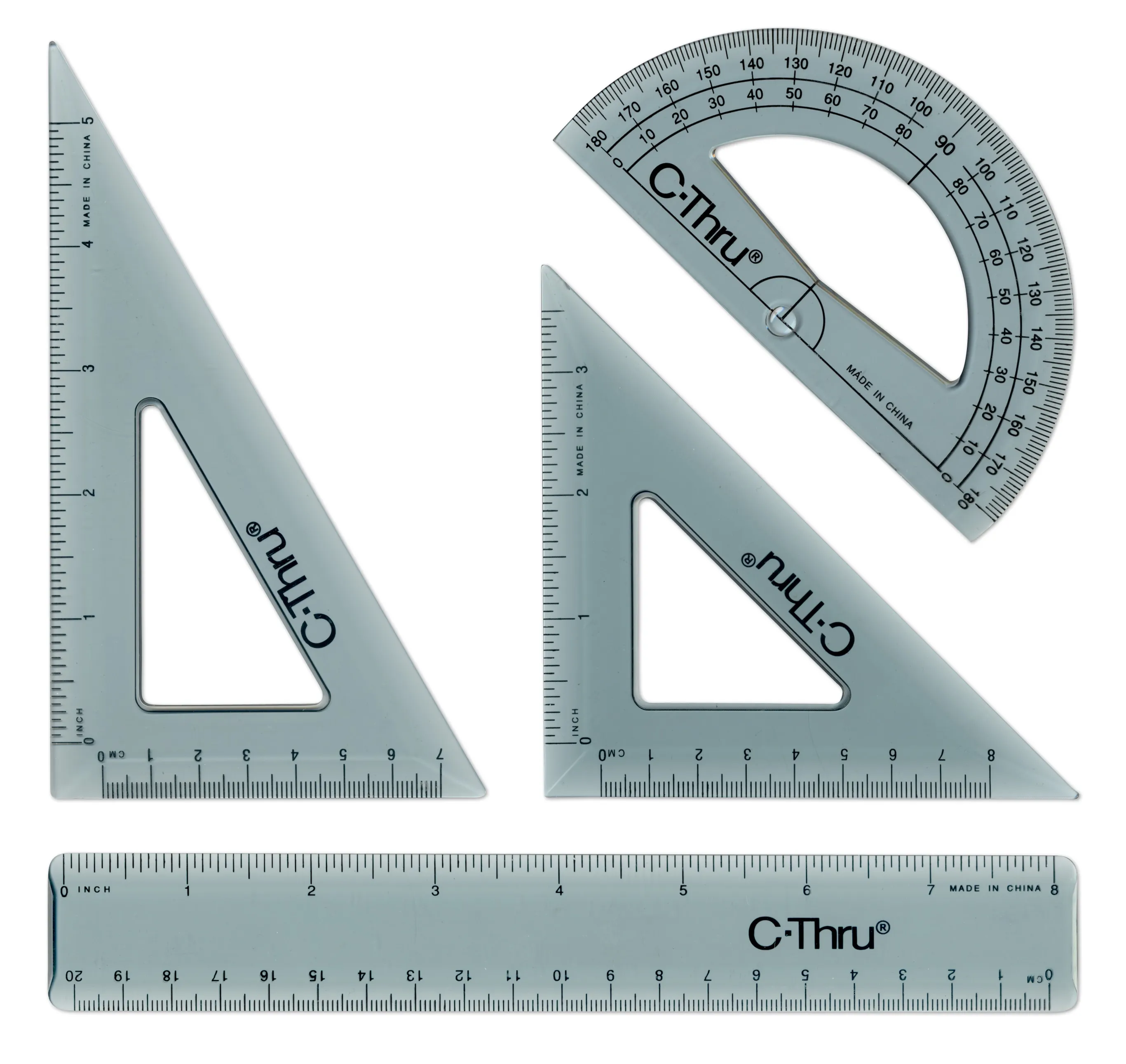 Math Sets, 8 Inch/20 cm Ruler Combo Set