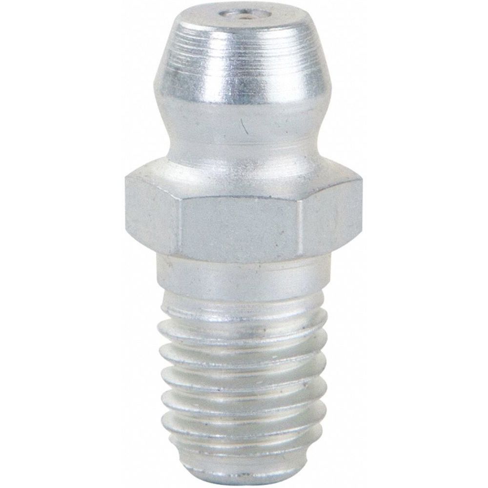 Standard Grease Fitting, 1/4 Inch-28-SAE-LT, Straight Head Angle, 10 Pk