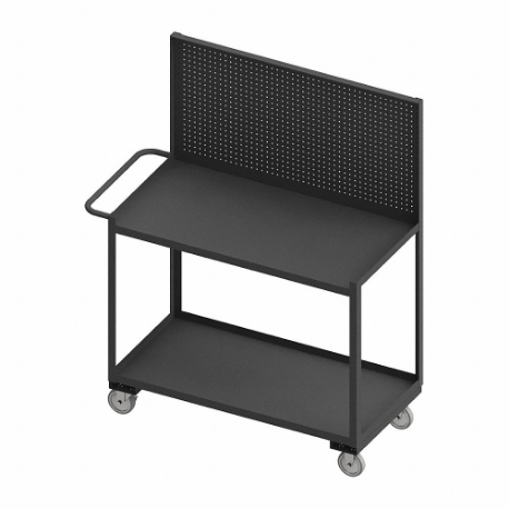 Steel Mobile Workstation With Pegboard Storage, 1200 Lb Load Capacity, 48 Inch X 24 Inch