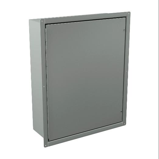 Enclosure, 30 x 24 x 8 Inch Size, Flush Wall Mount, Carbon Steel, Ansi 61 Gray