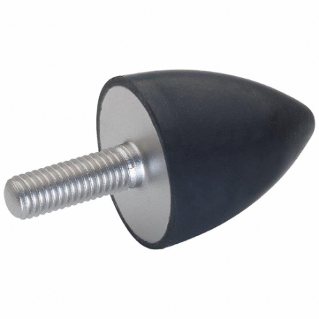 Supporto per assorbimento vibrazioni/urti, conico, perno, M6, acciaio inossidabile, diametro 0.79 pollici