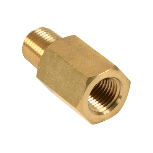 Luftsnubber, porøst messingelement, messinghus, 1/4 tomme han Npt x 1/4 tomme hun Npt