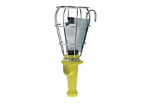 Lámpara de mano de goma con 300 W, protector de extremo abierto, receptáculo