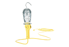 Lámpara de mano fenólica, 100 W, protector de liberación de tornillo, interruptor, 16/3 SJTOW, 7.62 m