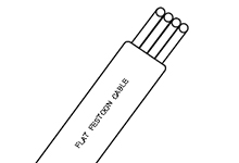 Cable de festón, plano, PVC, 12 / 8C