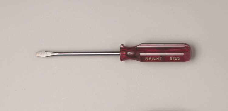 Round Shank Screwdriver, 1/4 Inch Tip Size, 4 Inch Blade Length