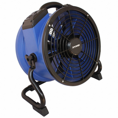 Hight Temp Axial Air Mover, 1720 cfm, Pivoting Frame, Variable Speeds, 1/4 hp, 115V