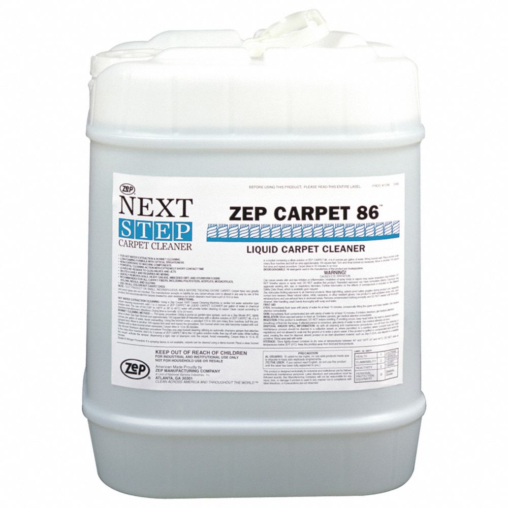 Limpiador de alfombras, 5 galones, pH de 10 a 11