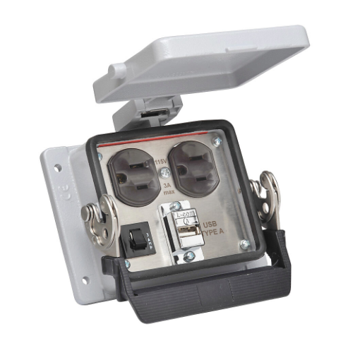 Panel Interface Connector, Duplex 120 VAC Outlet