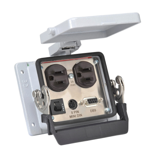 Panel Interface Connector, Duplex 120 VAC Outlet, 9-Pin D-Sub Connector
