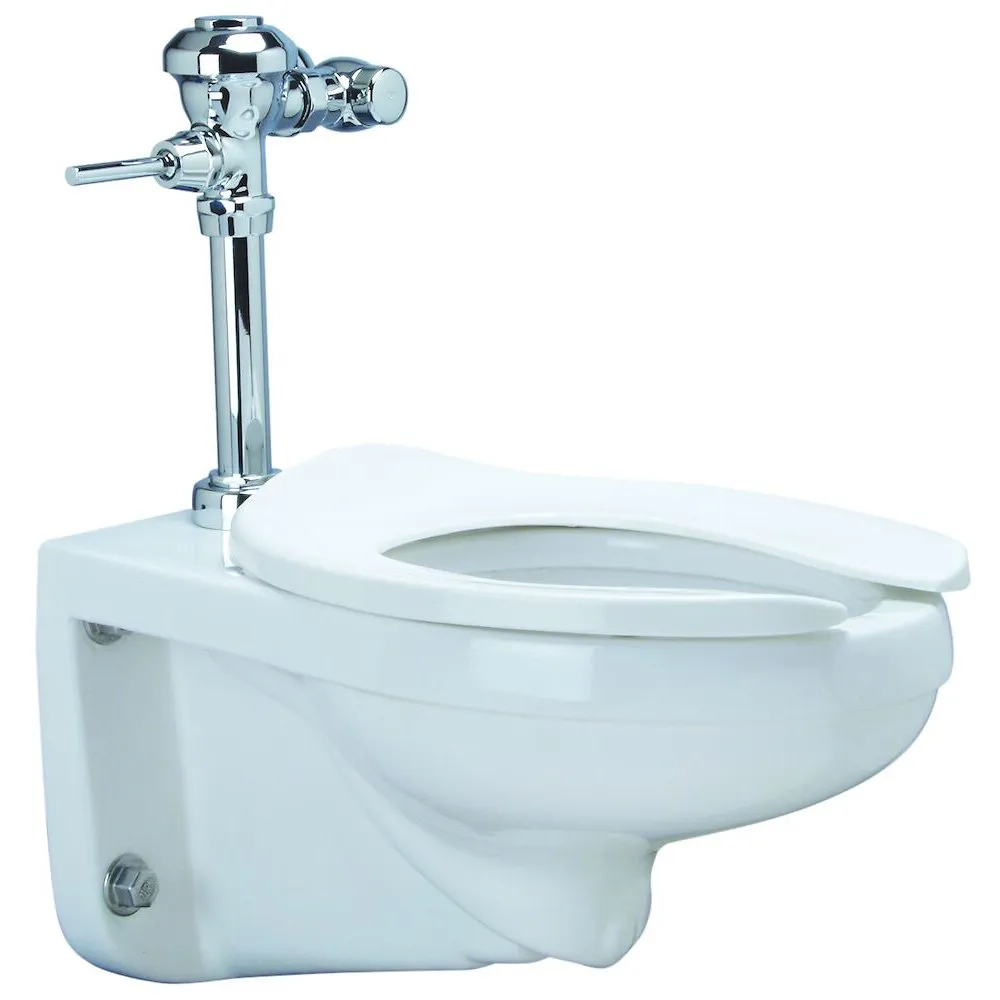 Manual Wall Hung Toilet System, 1.1 GPF Flush Valve