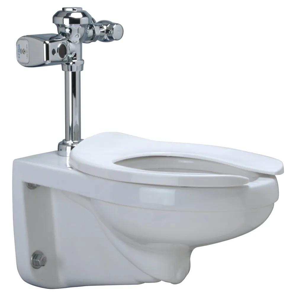 Sensor Wall Hung Toilet System, 1.1 GPF Battery Powered Flush Valve