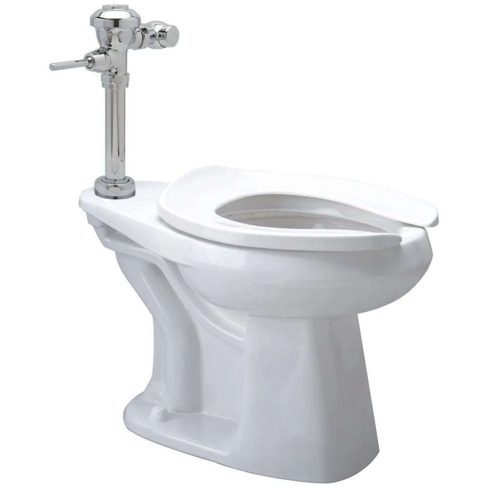 Manual Floor Mounted Toilet System, 1.1 GPF Flush Valve