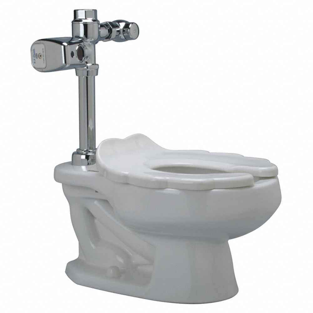 Single Flush, Sensor, Two Piece, Flush Valve Toilet, Round
