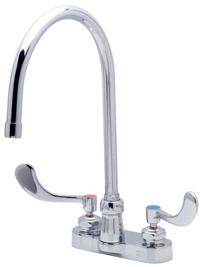 Gooseneck Faucet, 4 Inch Centerset, 8 Inch Spout, 2.2 GPM Pressure-Compensating Aerator